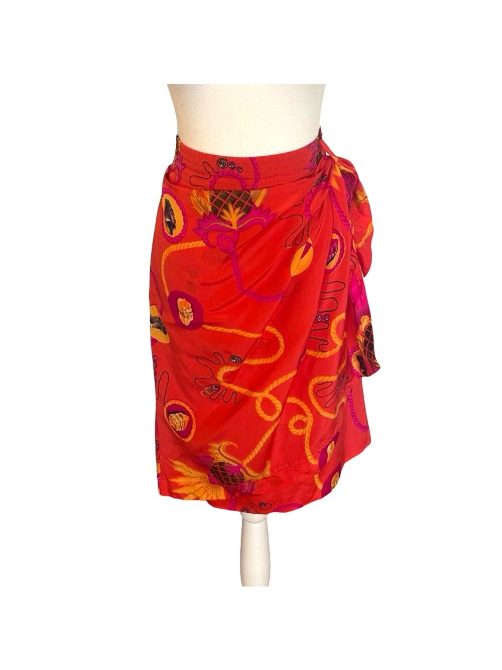 Vintage Escada by Margaretha Ley Silk Wrap Skirt | 1980s | W. Germany